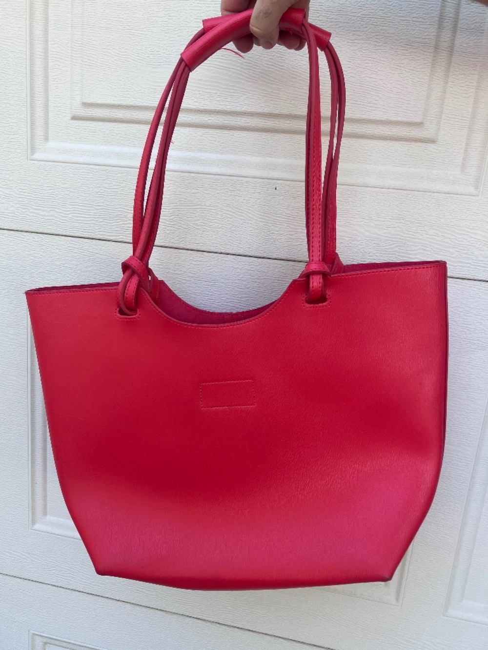 Red Neiman Marcus Shoulder Tote